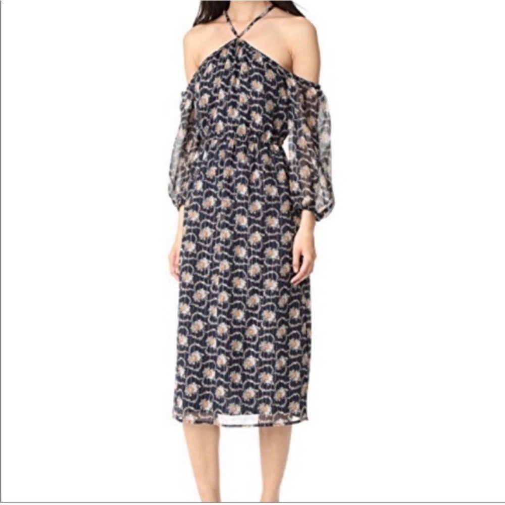 Club Monaco Elegant Floral Off-Shoulder Dress size 00